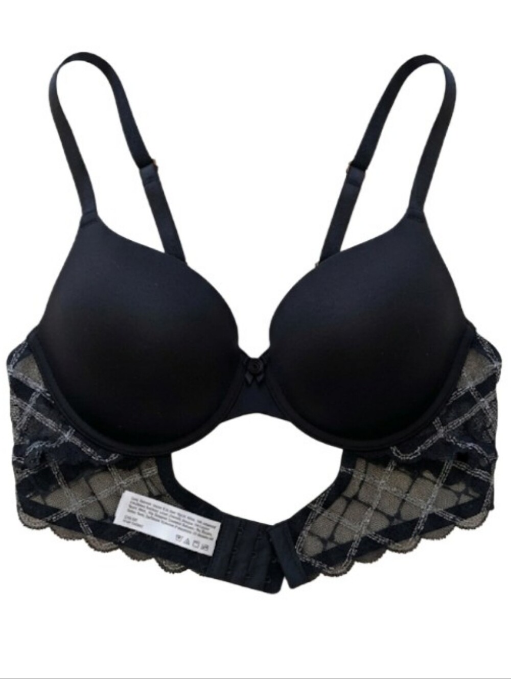 "Maidenform"  Black Lace Push-Up Bra - Size 38C